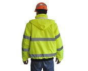 Stain Resistant High Visibility Work Uniforms Safety Jacket With Detachable Sleeves